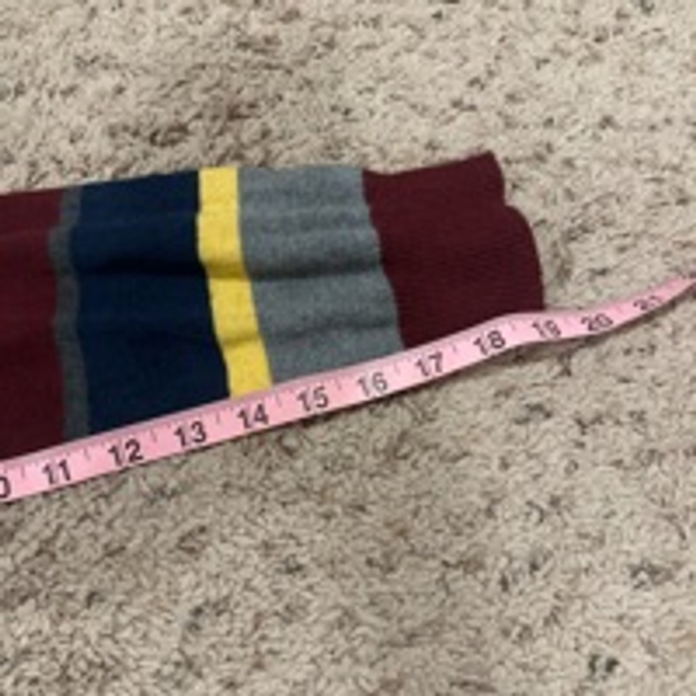 Men's Old Navy Striped Sweater Size M Burgundy Gray - Picture 5 of 7
